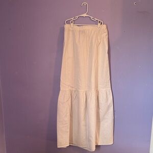 Saks Fifth Avenue White Linen Maxi Skirt
